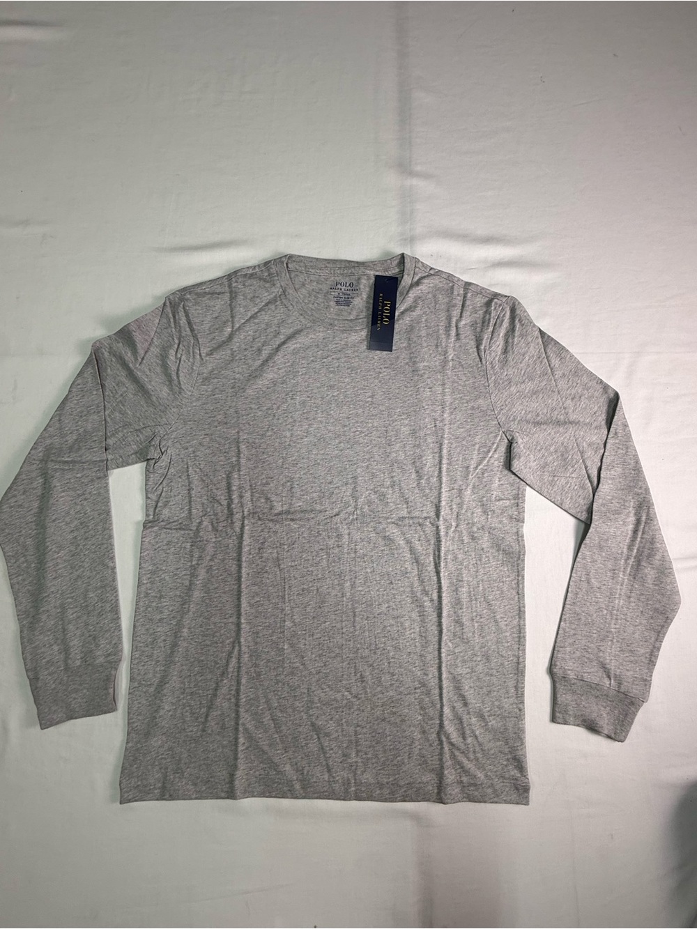 Polo by Ralph Lauren Men’s Long-Sleeve Crewneck Tee - Heather Gray